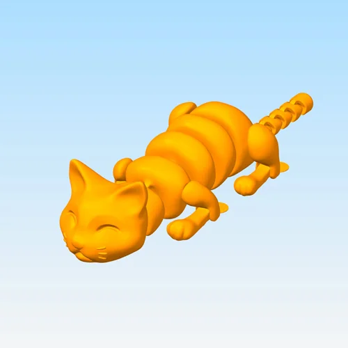 فایل آماده پرینت سه بعدی گربه متحرک کد 072